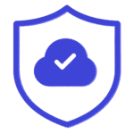 Cloud security and privacy shield icon representing third-party GDPR compliance verification
